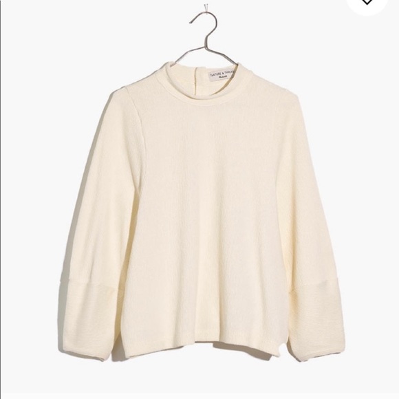 Madewell Sweaters - Madewell Texture & Thread Button-Back Mockneck Top